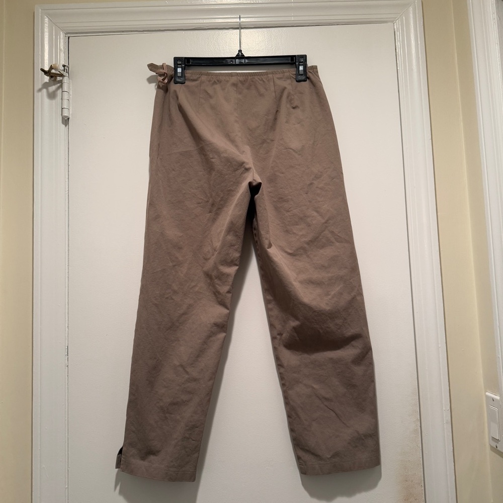 Eileen Fisher Tan Straight Leg Trouser Pants - Picture 7 of 10